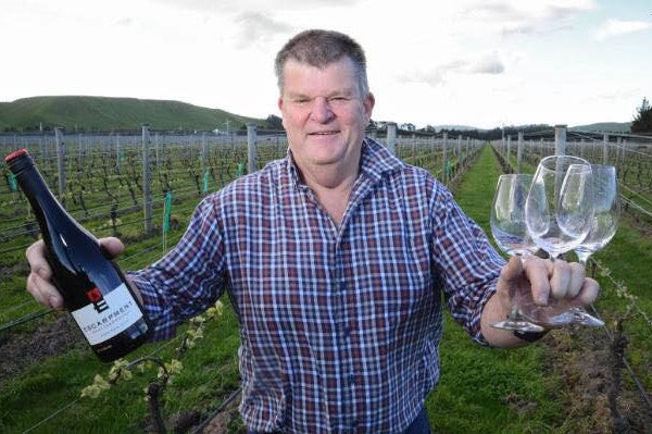 Larry McKenna tasting through Pinot Noir.